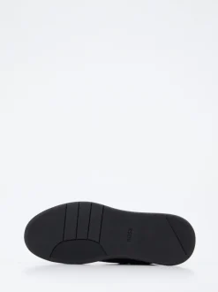 Boss – Low-Top-Sneaker aus Kalbleder Schwarz