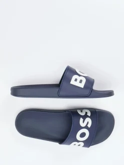 Boss – Pantolette aus Synthetik in Dunkelblau