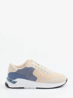 Boss – Retro-Sneaker aus Veloursleder Beige
