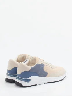 Boss – Retro-Sneaker aus Veloursleder Beige