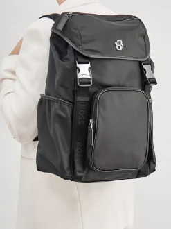 Boss – Rucksack aus Textil in Schwarz