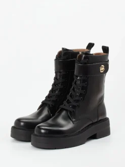 Boss – Schnürboots aus glänzendem Leder Schwarz