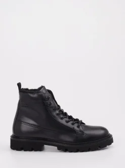 Boss – Schnürboots aus Kalbleder schwarz