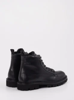 Boss – Schnürboots aus Kalbleder schwarz