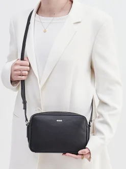 Boss – Schultertasche aus Lederimitat Schwarz