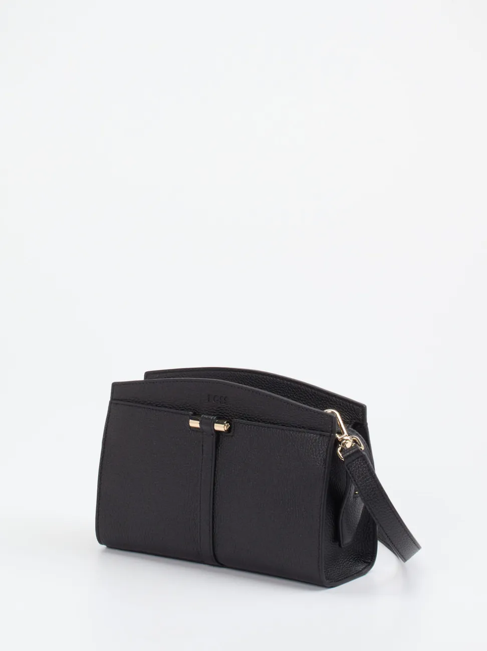 Boss – Schultertasche aus Kalbleder Schwarz