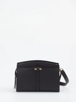 Boss – Schultertasche aus Kalbleder Schwarz