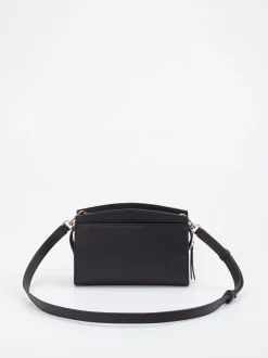 Boss – Schultertasche aus Kalbleder Schwarz