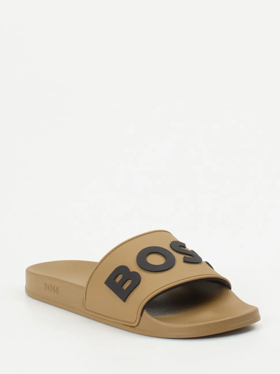 Boss – Slides aus Synthetik in Sandbraun