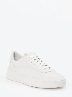 Boss – Sneaker aus Kalbleder in Offwhite