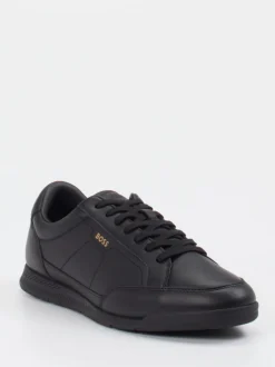 Boss – Sneaker aus Kalbleder in Schwarz