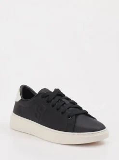 Boss – Sneaker aus Kalbleder in Schwarz