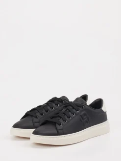 Boss – Sneaker aus Kalbleder in Schwarz