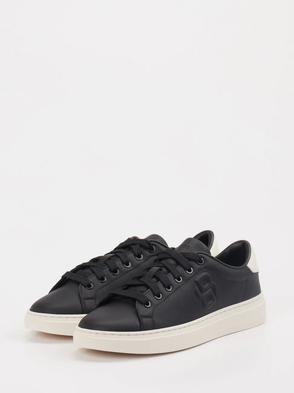 Boss – Sneaker aus Kalbleder in Schwarz