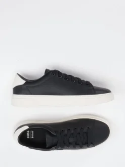 Boss – Sneaker aus Kalbleder in Schwarz