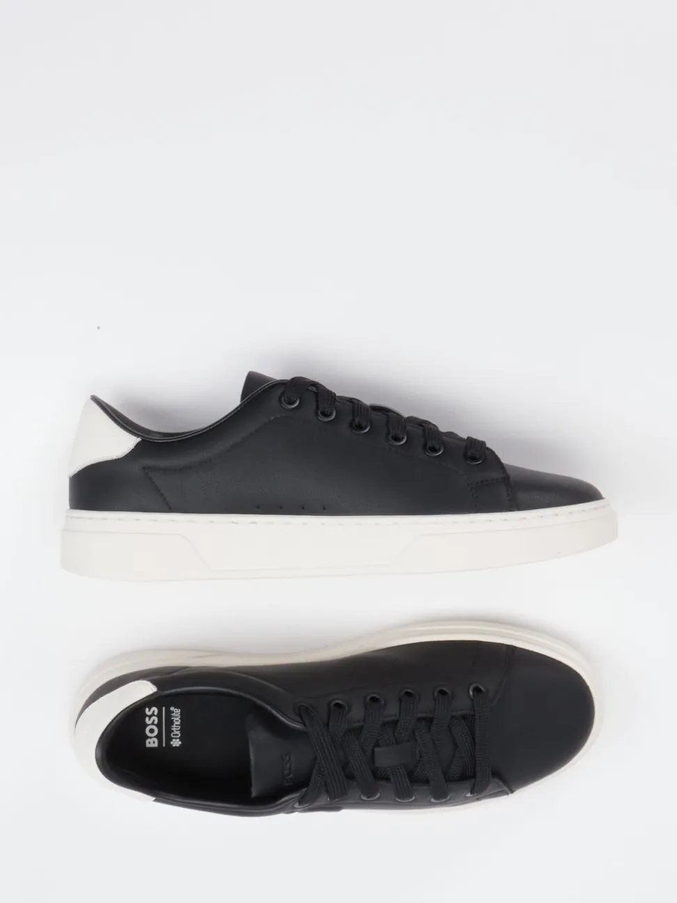 Boss – Sneaker aus Kalbleder in Schwarz