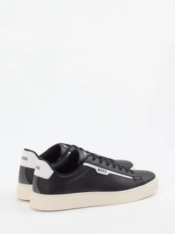 Boss – Sneaker aus Kalbleder in Schwarz