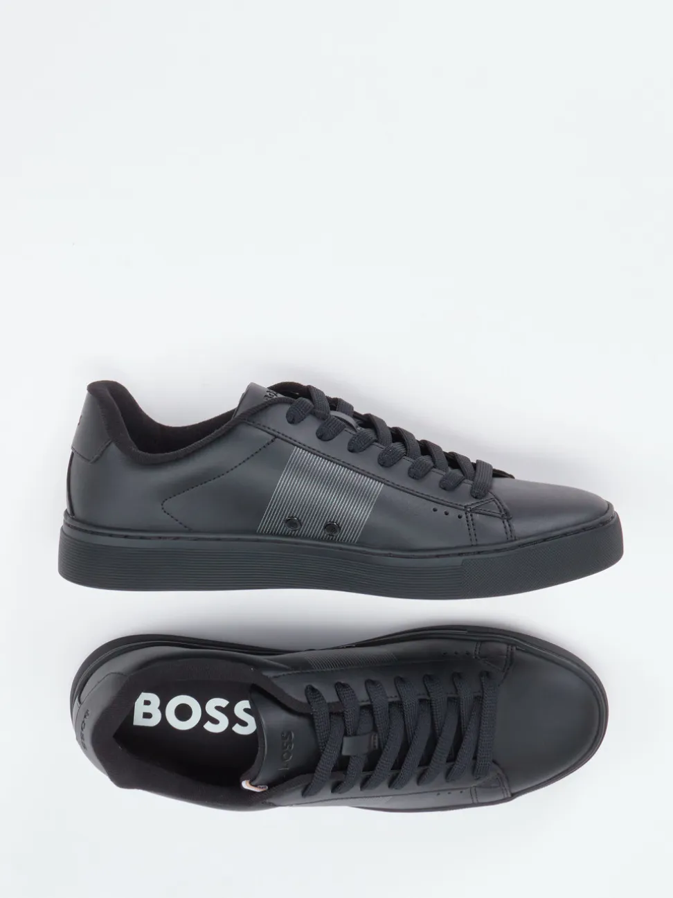 Boss – Sneaker aus Kalbleder schwarz