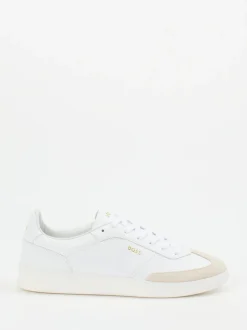 Boss – Sneaker aus Kalbleder in Weiß