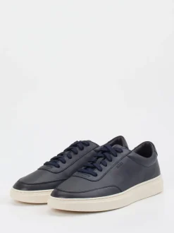 Boss – Sneaker aus Kalbleder Dunkelblau