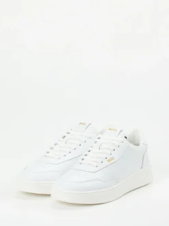 Boss – Sneaker aus Kalbleder in Weiß