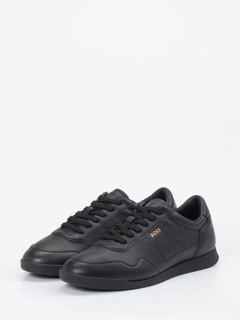Boss – Sneaker aus Leder in Schwarz