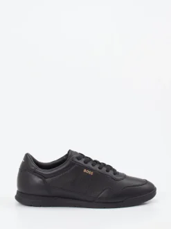Boss – Sneaker aus Leder in Schwarz