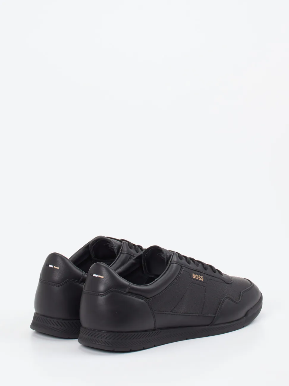 Boss – Sneaker aus Leder in Schwarz