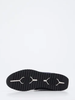 Boss – Sneaker aus Textil und Veloursleder Dunkelblau