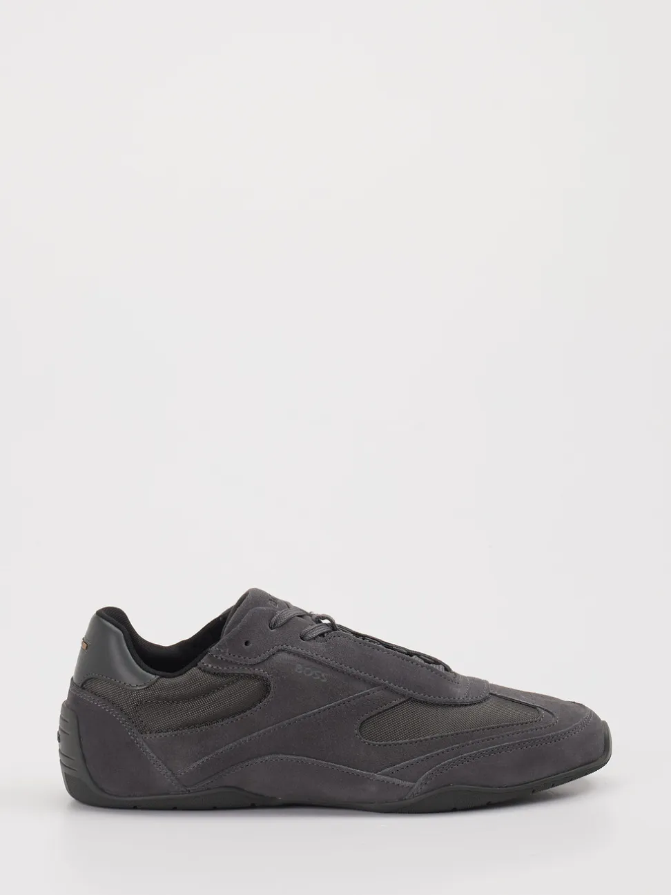 Boss – Sneaker aus Velour und Textil in Grau