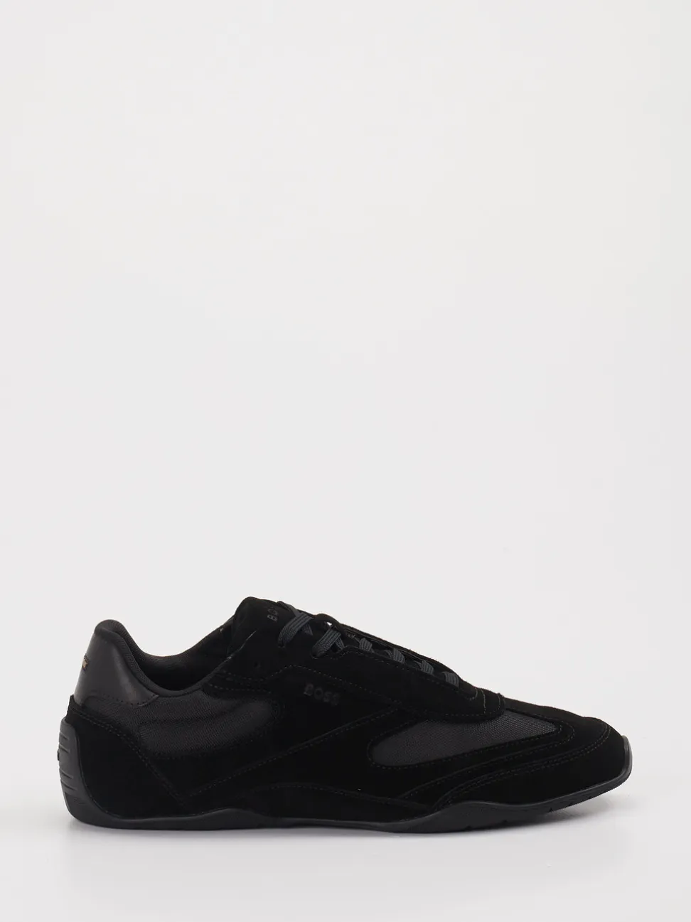 Boss – Sneaker aus Velour und Mesh Schwarz