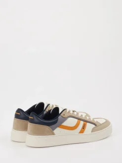 Boss – Sneaker aus Velour/Leder im Color-Blocking