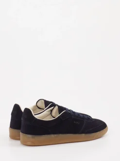 Boss – Sneaker aus Veloursleder Dunkelblau