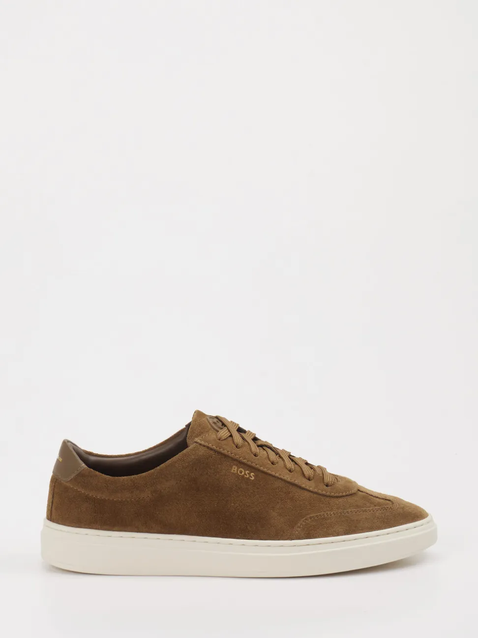 Boss – Sneaker aus Veloursleder cognacbraun