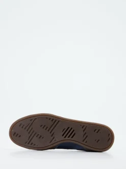 Boss – Sneaker aus Veloursleder Dunkelblau