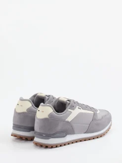 Boss – Sneaker aus Velour/Textil in Grau