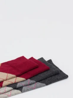 Burlington – Freizeitsocken aus Baumwollmix Dunkelrot