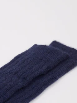Burlington – Kniestrümpfe aus Wolle in Marineblau