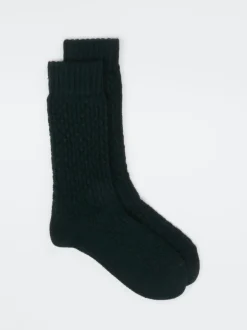 Burlington – Stricksocken aus Wolle Dunkelgrün