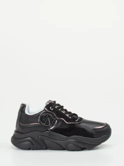 CAFèNOIR – Chunky Sneaker aus Kalbleder schwarz
