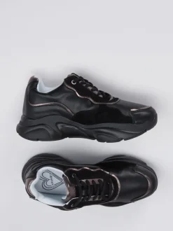 CAFèNOIR – Chunky Sneaker aus Kalbleder schwarz