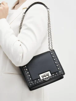 CAFèNOIR – Crossbody Bag aus Synthetikleder Schwarz