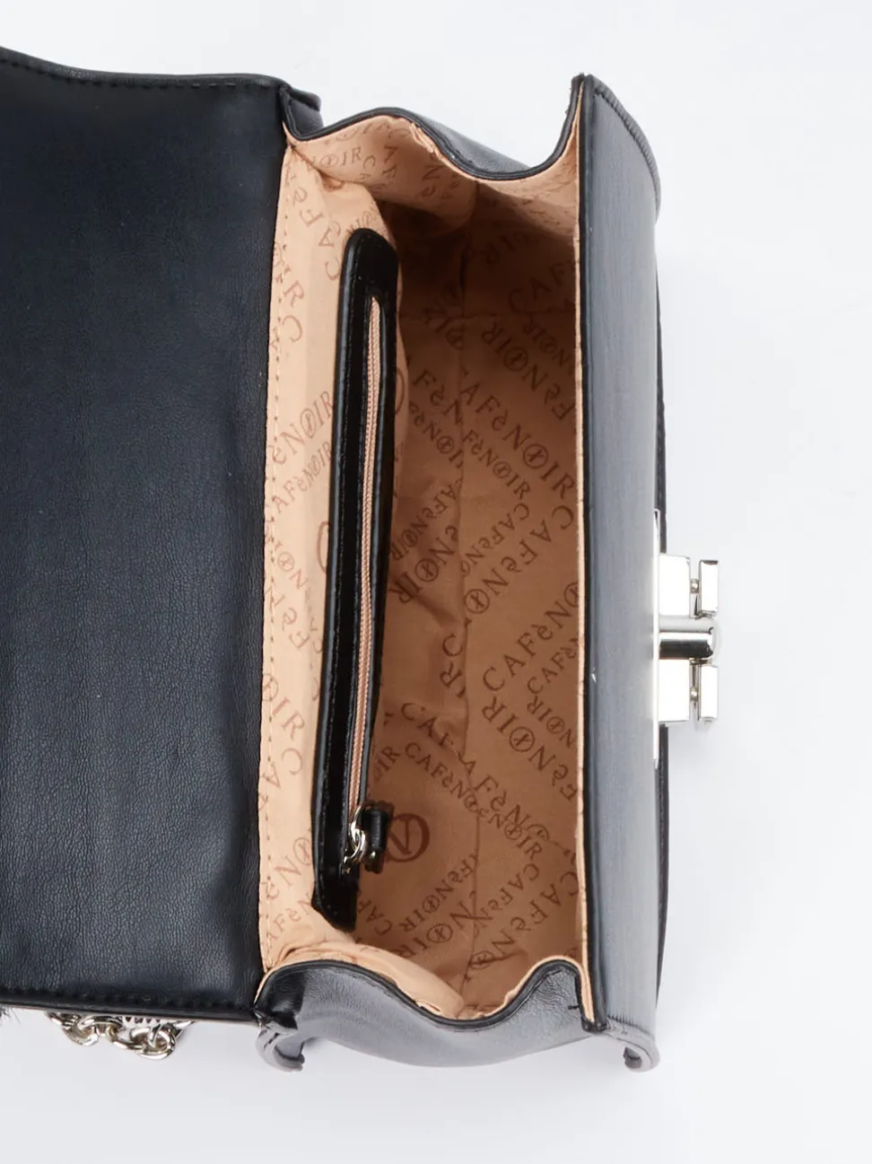 CAFèNOIR – Crossbody Bag aus Synthetikleder Schwarz