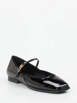 CAFèNOIR – Mary Jane Ballerinas aus Lackleder schwarz