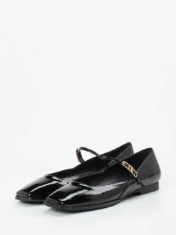 CAFèNOIR – Mary Jane Ballerinas aus Lackleder schwarz