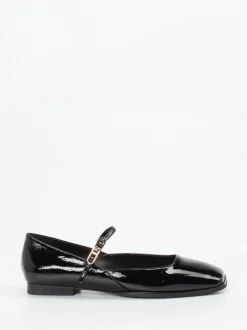 CAFèNOIR – Mary Jane Ballerinas aus Lackleder schwarz