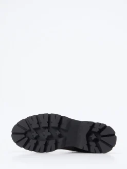 CAFèNOIR – Schnürboots aus Veloursleder Taupegrau