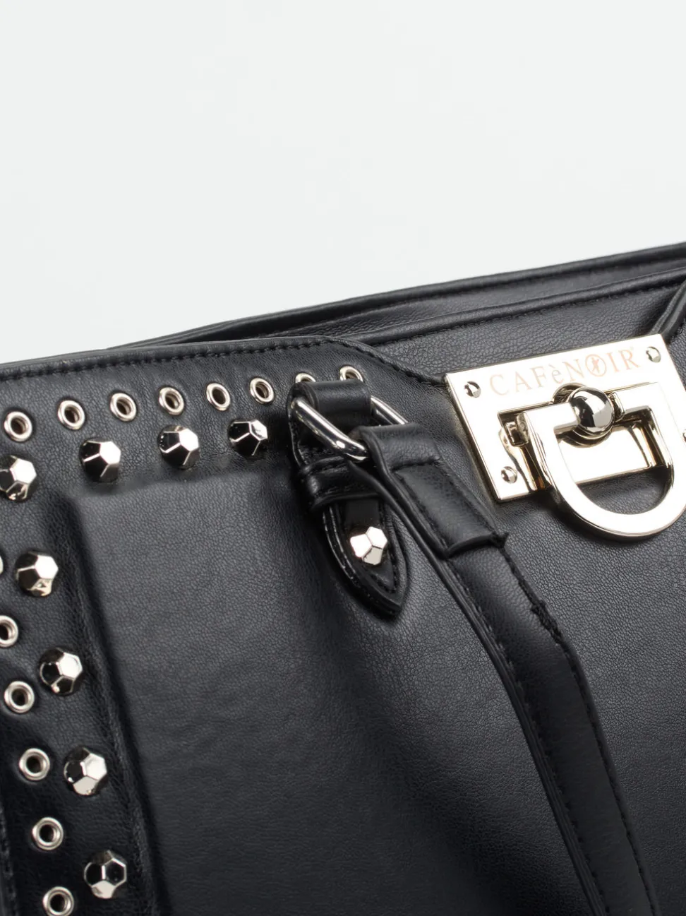 CAFèNOIR – Shopper aus Synthetikleder in Schwarz