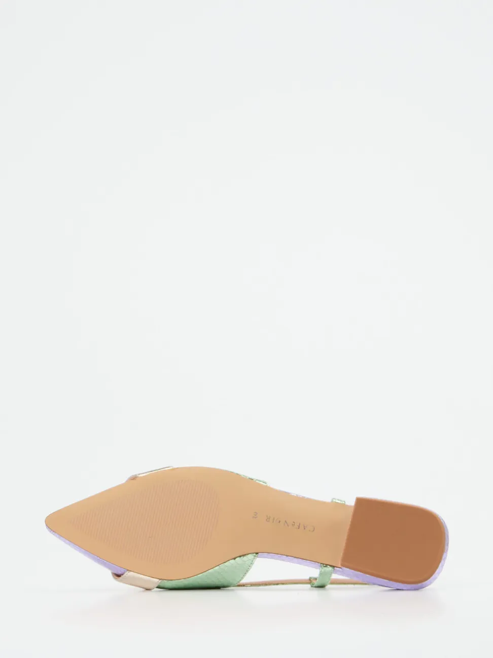 CAFèNOIR – Slingback-Ballerinas aus Metallicleder fliederfarben