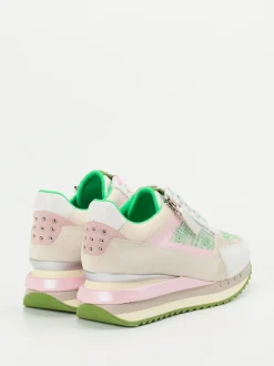 CAFèNOIR – Sneaker aus Kalbleder im Pastellmix